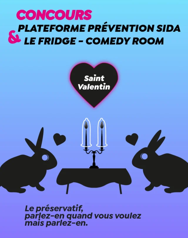 ❤ CONCOURS ❤

Pour la St-Valentin, on allie humour et prévention des IST (infection sexuellement transmissibles) ! 

Tente de gagner 1 an de préservatifs, un "Bongo Évasion à deux" et aussi 2 places pour aller voir du stand-up au Fridge Comedy Room (@fridgebruxelles) qui vient d'ouvrir à Bruxelles 
🎤🥰 On vous gâte cette année ✨

🏆 2 GAGNANT·ES seront tirées au sort le 16 février 2025 🍀 

Pour participer :

💚 Like ce post

💬 Commente ce post

✅ Abonne-toi à notre compte Insta et à celui du Fridge Bruxelles (@fridgebruxelles)

🗣Hé, tu connais Le Fridge ?

Le concept ⤵️
"@kevadams rencontre la scène belge ! Et il n'a qu'une envie : te faire vivre une soirée exceptionnelle. 

Après Paris en 2020, Rouen en 2024 et prochainement Montpellier, le Fridge Comedy Club créé par Kev Adams a franchi les frontières et a posé ses valises au coeur de la capitale européenne ! 

Situé à deux pas du centre et tout proche de la gare du midi, notre comedy club, l’un des plus grands de Belgique, te promet des soirées stand-up mémorables. Avec les meilleurs talents belges et français sur scène, prépare-toi à un cocktail d’humour inédit."

Bonne chance les ami·es🤞 !