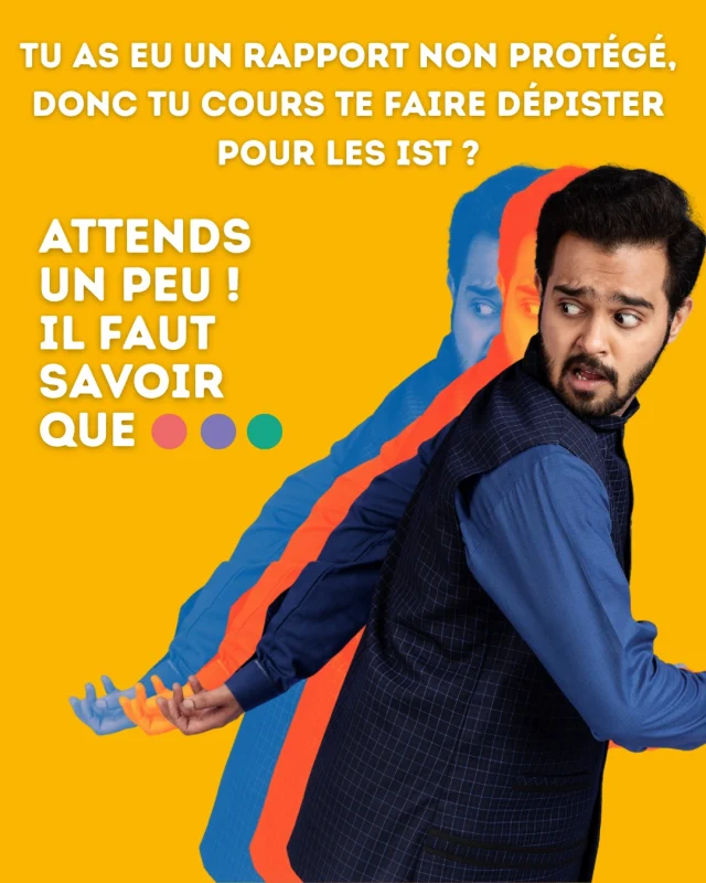 Si tu viens d'avoir un rapport non protégé, contrairement à ce qu'on pourrait penser, le bon réflexe ce n'est pas d'aller te faire dépister dès le lendemain. 
Pour que les tests soient fiables, il faut attendre un peu. 

Par contre, ce que tu peux faire le plus vite possible après ce rapport (et maximum dans les 72h), c'est aller dans un centre de référence VIH, pour demander le traitement post exposition au VIH (TPE). 
Attention, ce traitement ne concerne que le VIH. Pour les autres IST, il est recommandé d'attendre un peu et de bien se protéger avec un préservatif et/ou carré de latex en attendant de pouvoir se faire tester et de recevoir un traitement si le résultat est positif pour une IST. 

Sur notre site internet, tu peux retrouver les différents centres de référence VIH en Belgique : https://preventionsida.org/fr/vih/que-faire-si-vous-avez-pris-un-risque/

 #santé #informezvous #VIH #depistage #Prévention #prevntionist #Safe