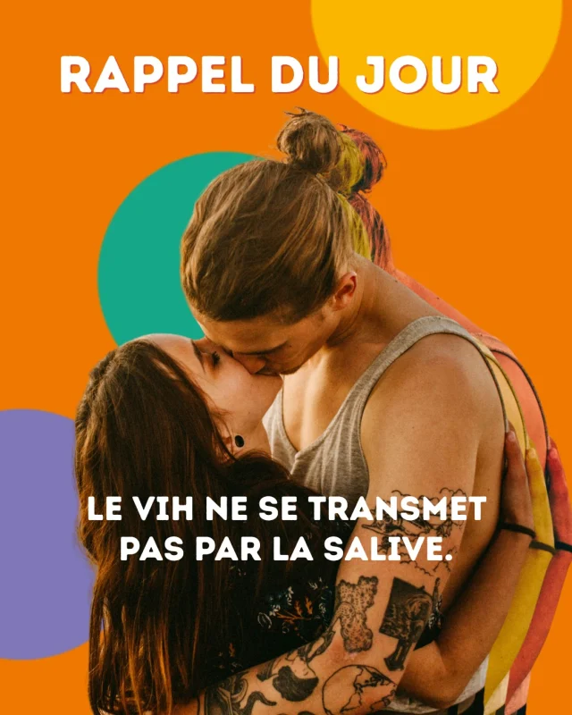 On entend encore trop souvent cette idée reçue ❌

Le VIH ne se transmet PAS par la salive.

 #Prévention #vih #idéereçue #fakenews